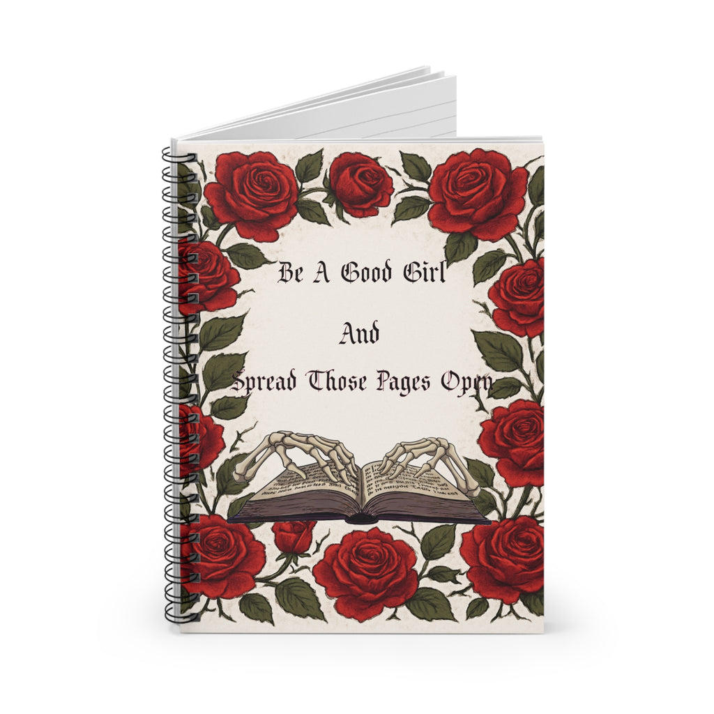 Dark Romance Spiral Notebook - Ruled Line, Smutty Reading Journal, Bookish Notebook, Gothic Writing Pad, Literary Diary