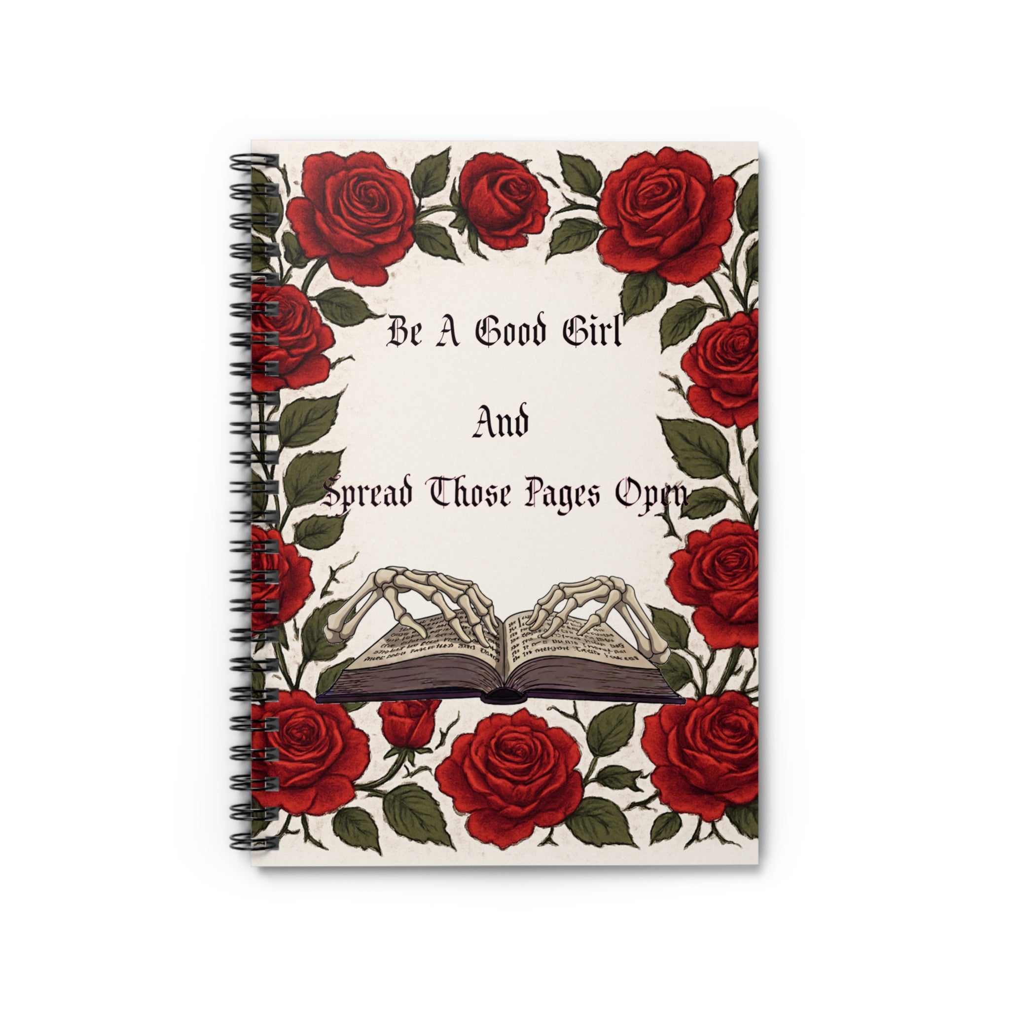 Dark Romance Spiral Notebook - Ruled Line, Smutty Reading Journal, Bookish Notebook, Gothic Writing Pad, Literary Diary