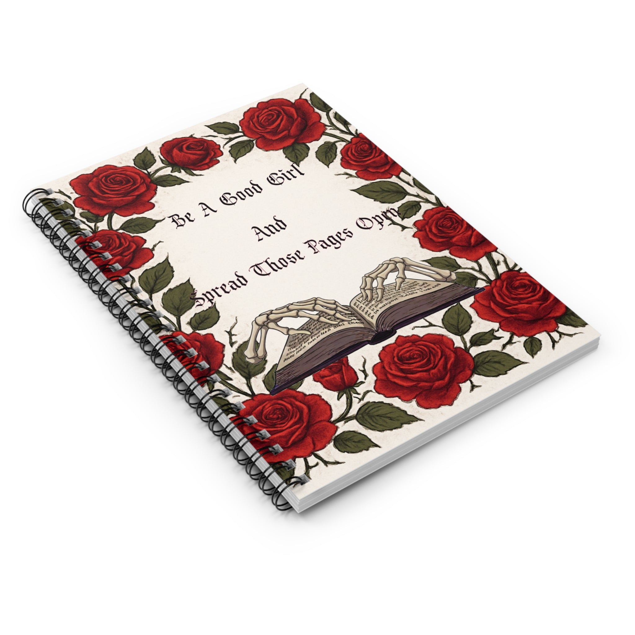 Dark Romance Spiral Notebook - Ruled Line, Smutty Reading Journal, Bookish Notebook, Gothic Writing Pad, Literary Diary