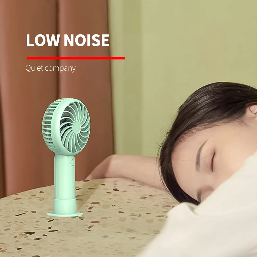 1200mAh Mini Portable FansHandheld USB Rechargeable Quiet Handheld FanAir cooler Outdoor Travel Hand Fans ventilation Fan Good Girls Club