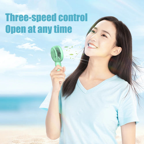 1200mAh Mini Portable FansHandheld USB Rechargeable Quiet Handheld FanAir cooler Outdoor Travel Hand Fans ventilation Fan Good Girls Club