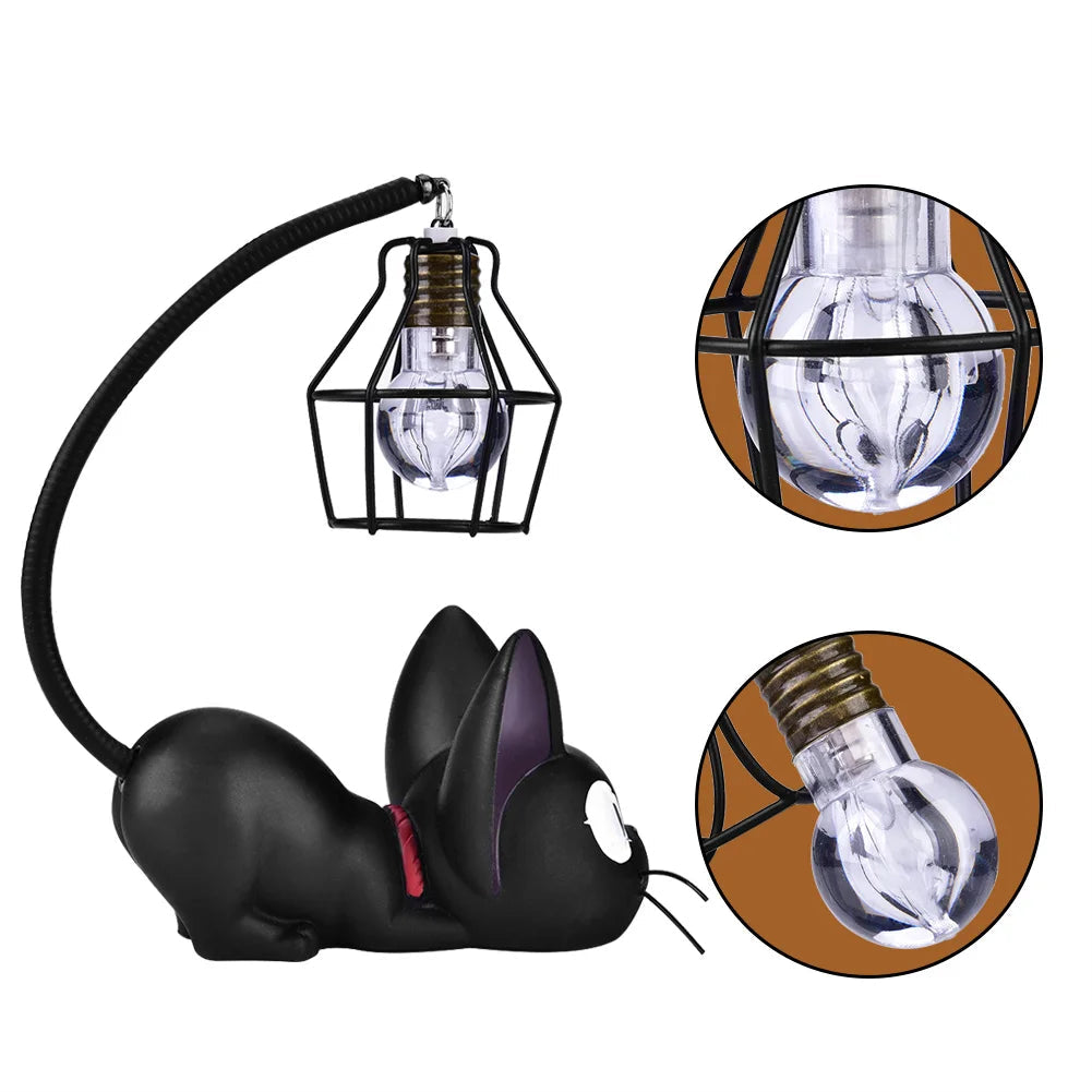 Cute Black Cat Lamp - JiJi Resin Cat  - Design lamp Creative Night Light Table Bedside Good Girls Club
