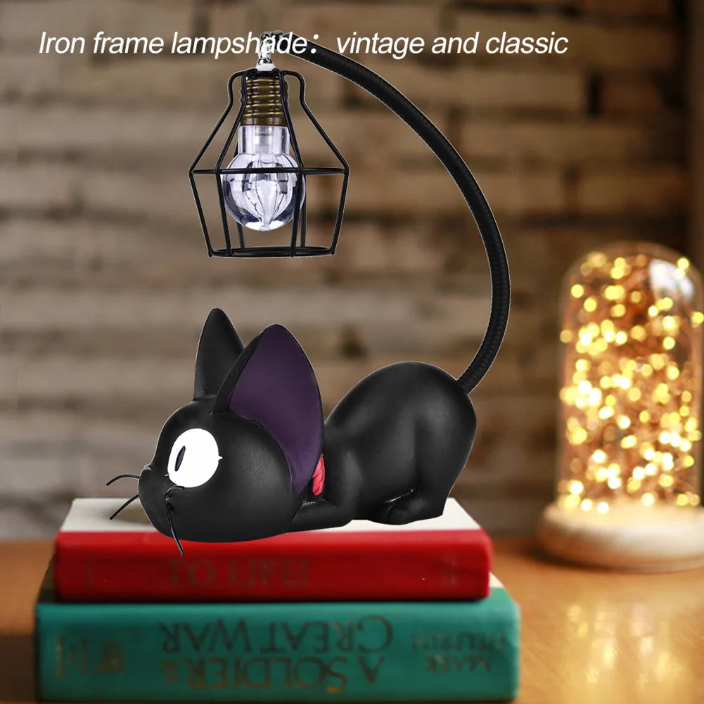 Cute Black Cat Lamp - JiJi Resin Cat  - Design lamp Creative Night Light Table Bedside Good Girls Club
