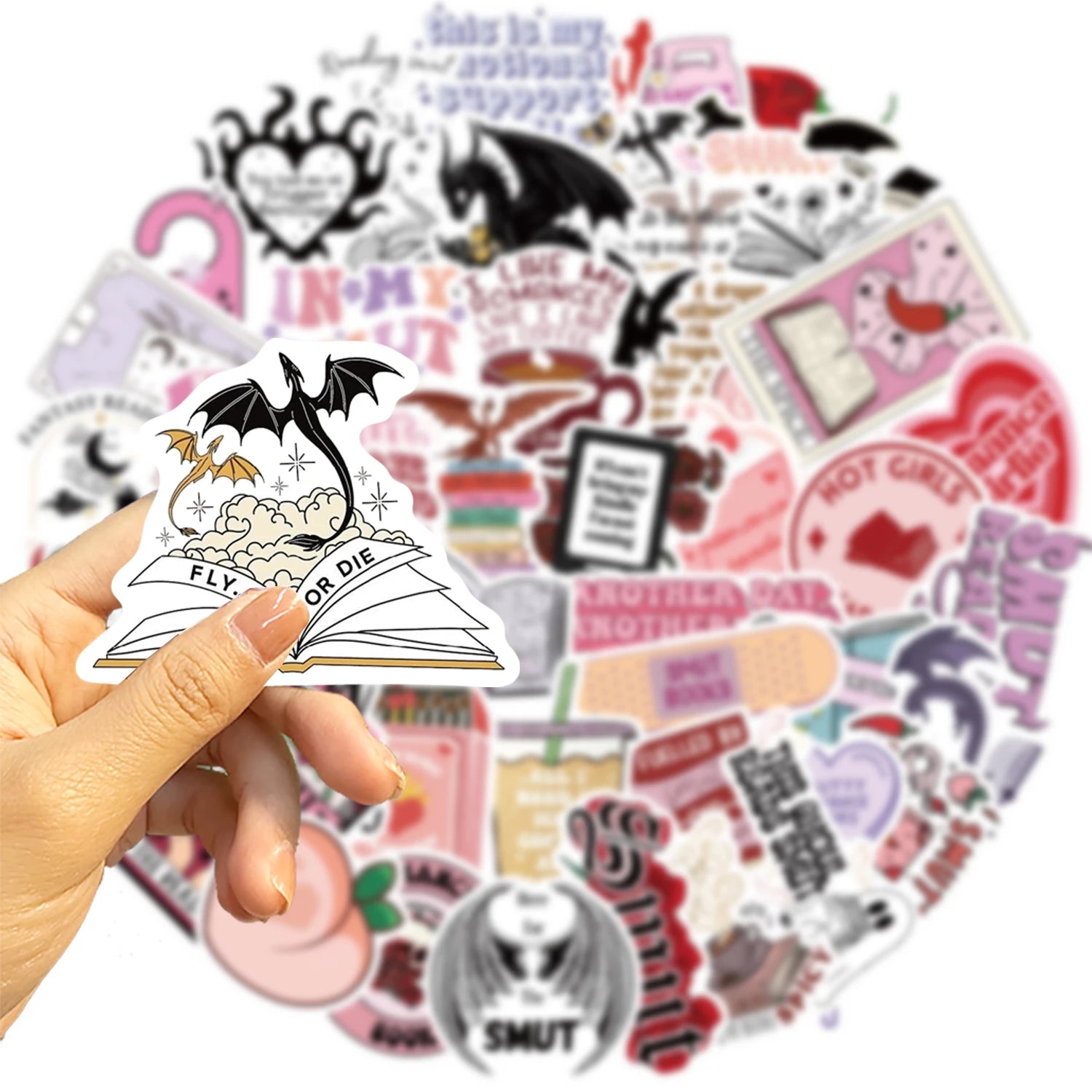52pcs Bookish Smutty Reading Stickers Good Girls Club