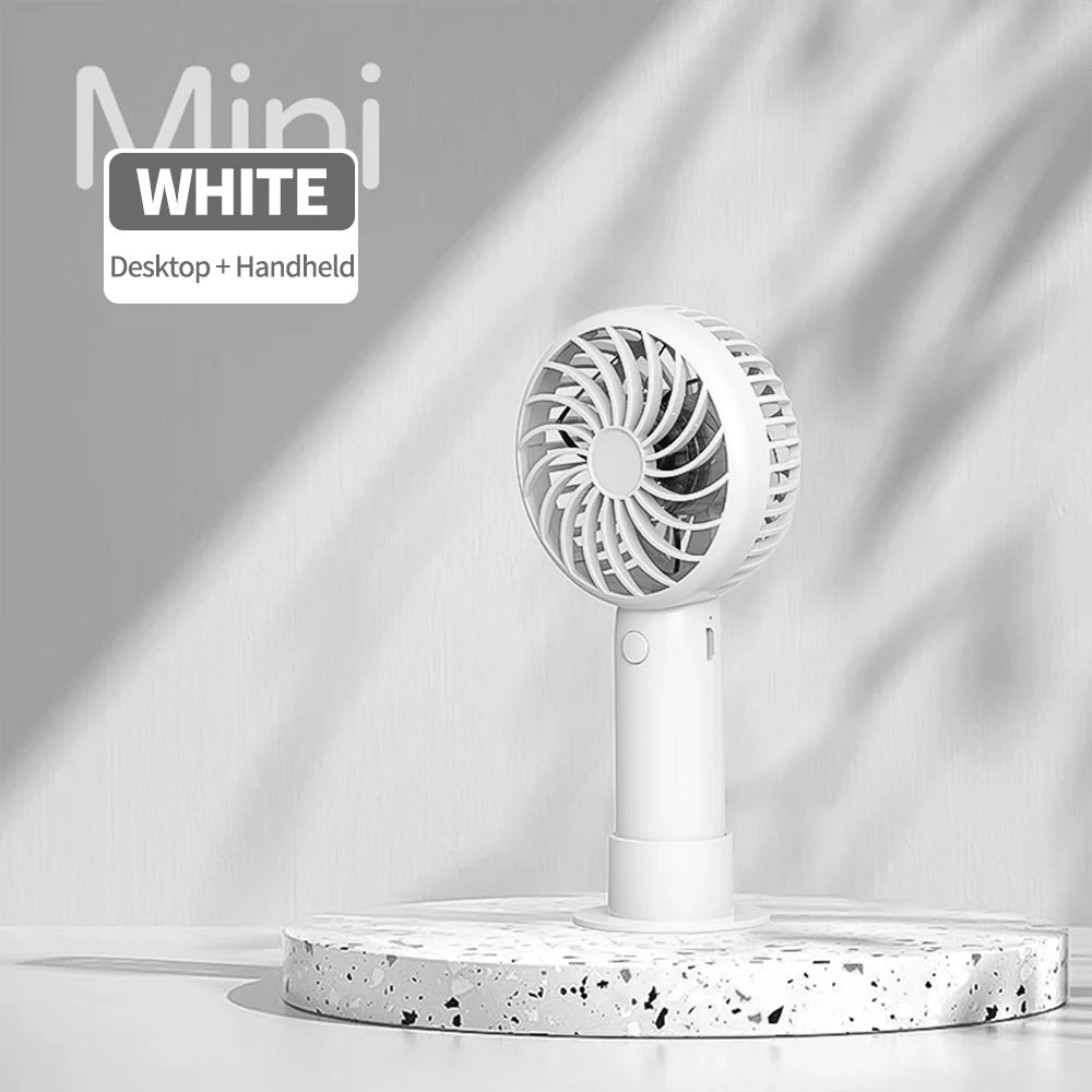 1200mAh Mini Portable FansHandheld USB Rechargeable Quiet Handheld FanAir cooler Outdoor Travel Hand Fans ventilation Fan Good Girls Club
