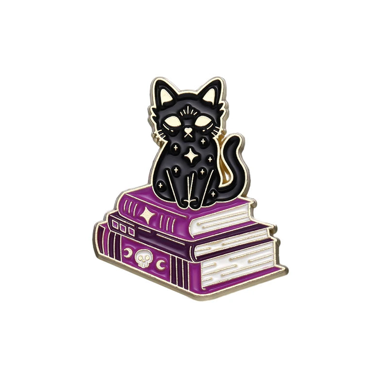 Witchy Black Cat Pins 1Pc Good Girls Club