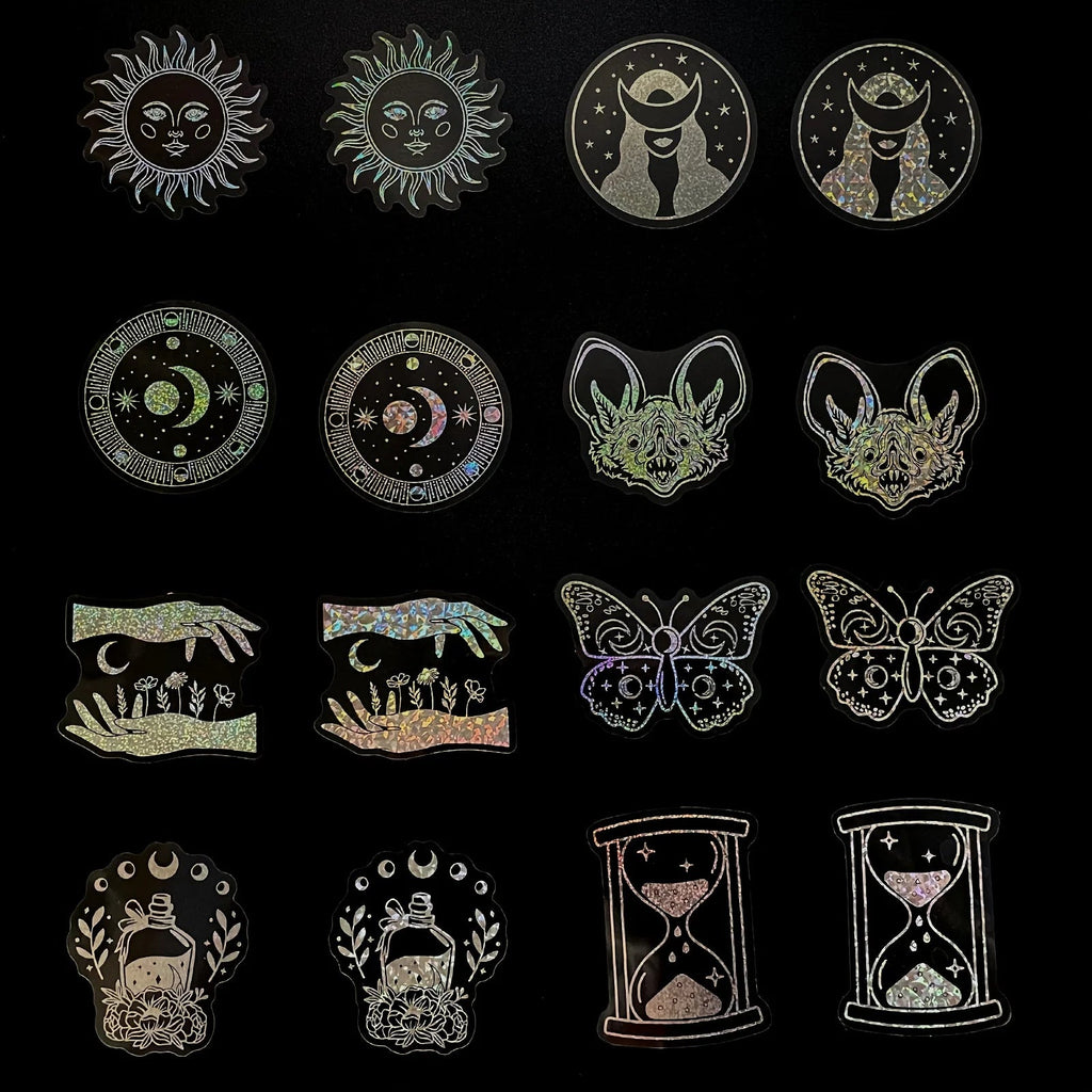 100 Gothic, Moon Holo Stickers Good Girls Club