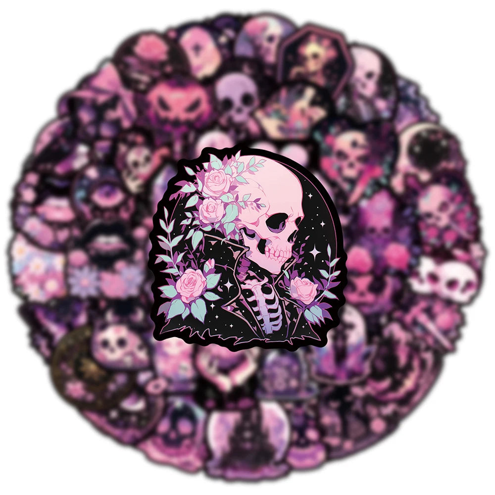 50pcs Gothic Horror Pink Stickers Good Girls Club