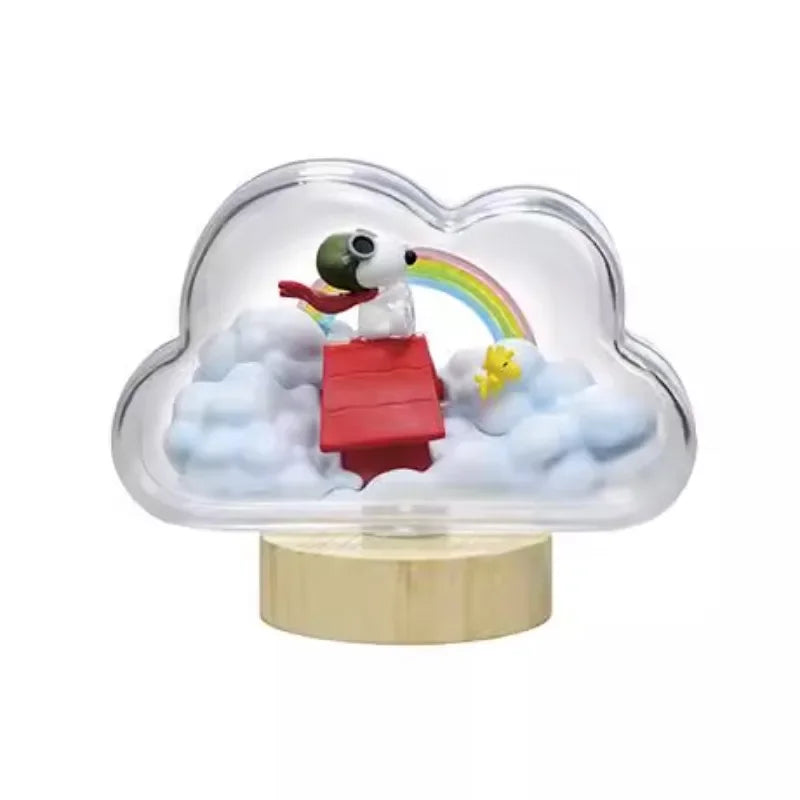 Snoopy Scene Blind Box Toys Bottle Weather Bottle Miniature Spike Andy Anime Figures Doll Model Toys Collect Ornaments