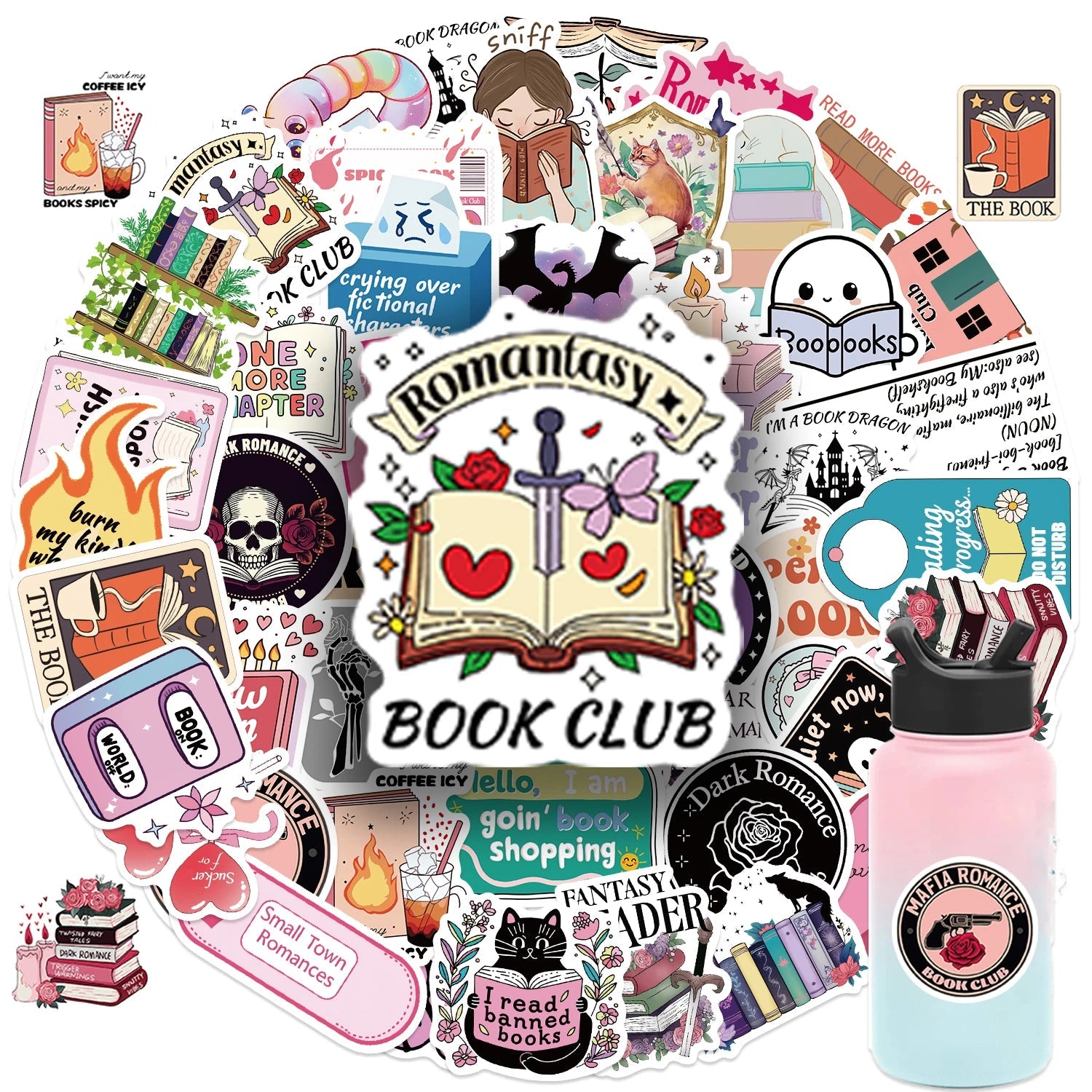 50pcs Book Lover's Stickers Good Girls Club