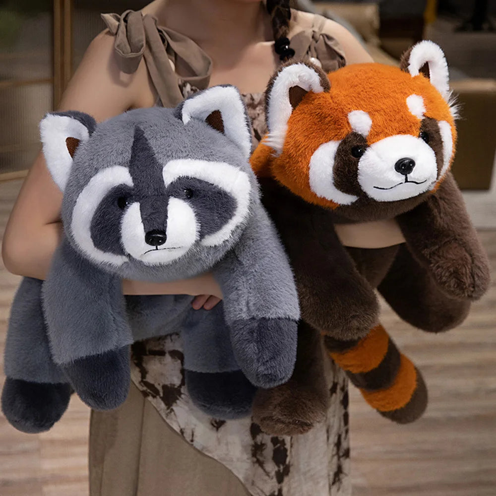 Sleeping/Lying Raccoon and Red Panda Plush Toys Good Girls Club