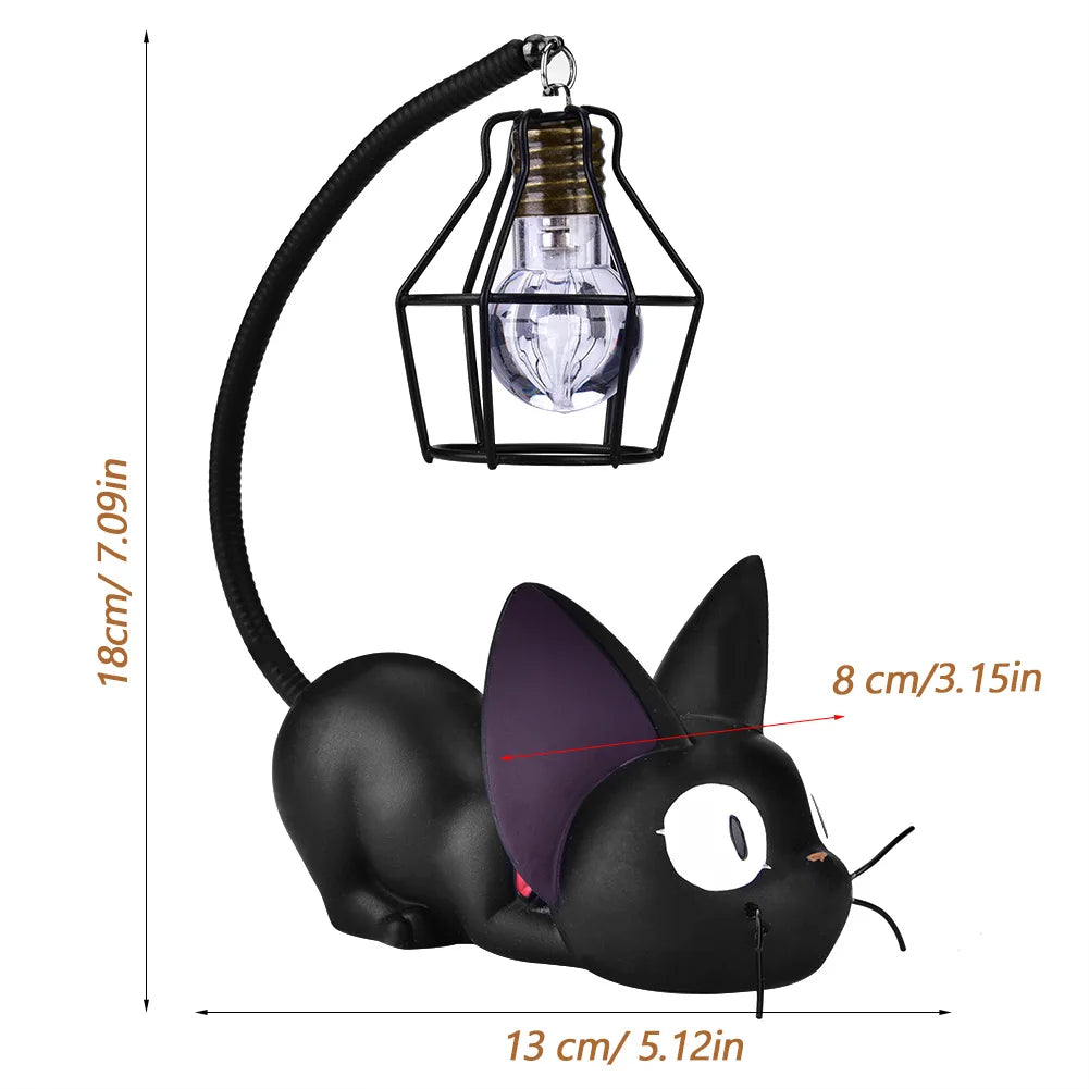 Cute Black Cat Lamp - JiJi Resin Cat  - Design lamp Creative Night Light Table Bedside Good Girls Club