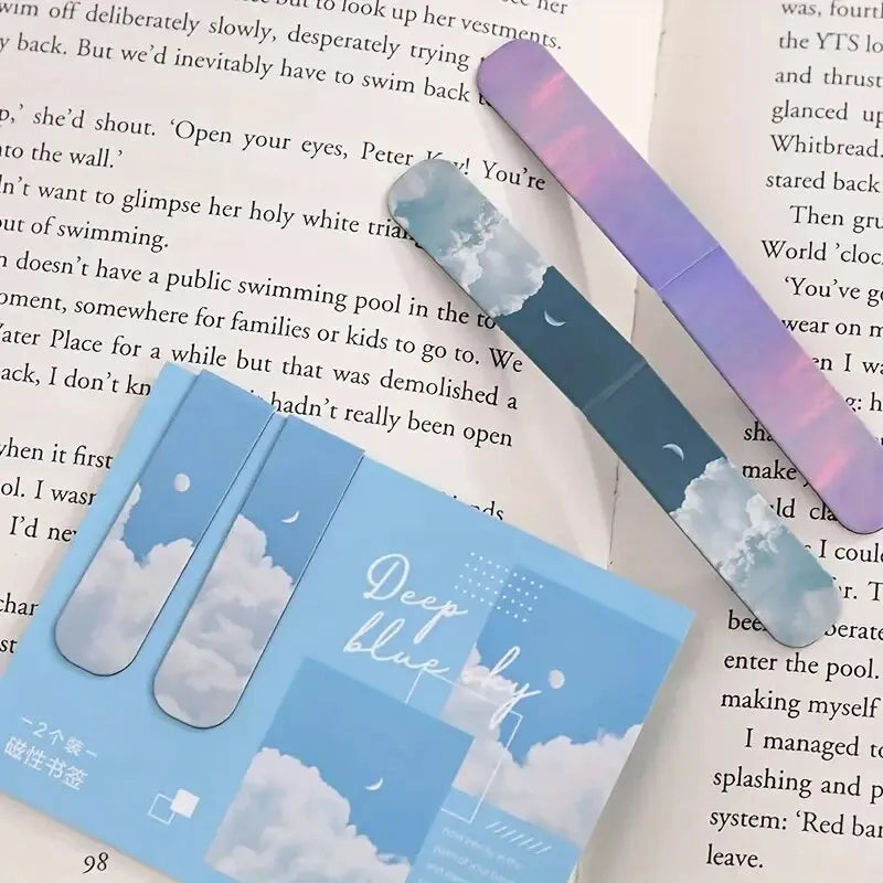 2pcs Forest Landscape Magnetic Bookmark For Pages Books Readers Good Girls Club