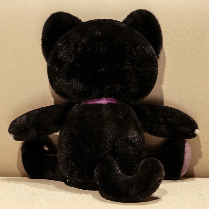 35cm Gothic Black and white fluffy Skeleton Cat Soft Plush Toy Good Girls Club