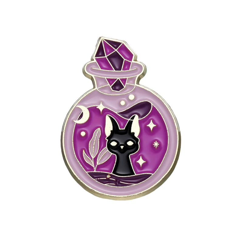 Witchy Black Cat Pins 1Pc Good Girls Club