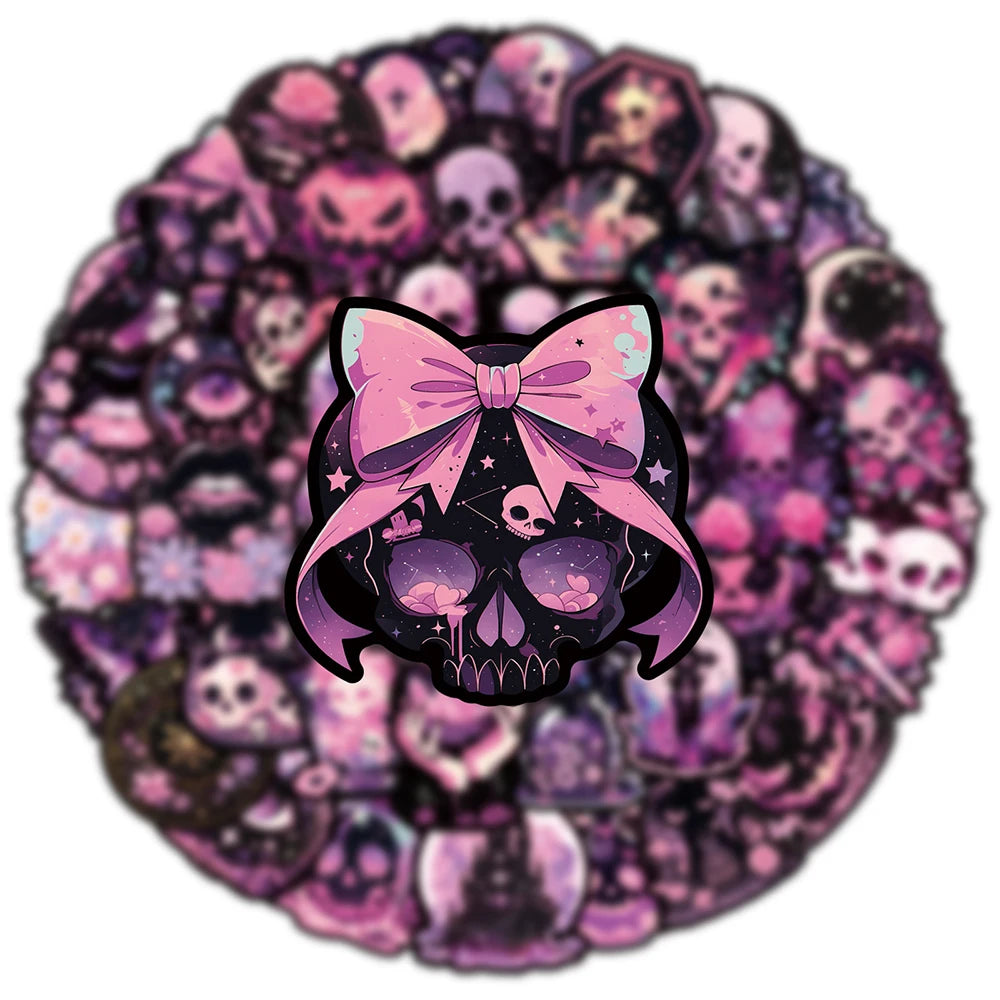 50pcs Gothic Horror Pink Stickers Good Girls Club