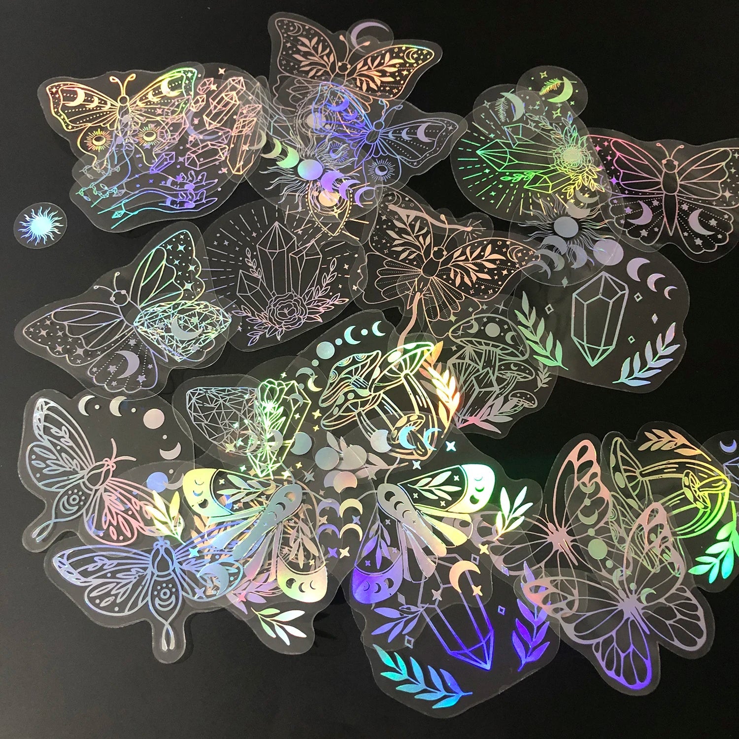40pcs Holographic Glitter Moths and Butterflies Good Girls Club