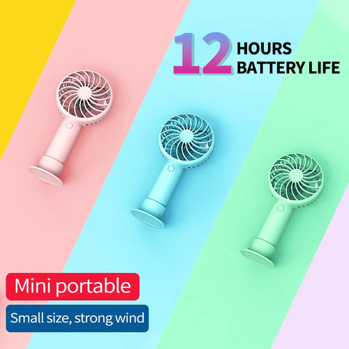 1200mAh Mini Portable FansHandheld USB Rechargeable Quiet Handheld FanAir cooler Outdoor Travel Hand Fans ventilation Fan Good Girls Club