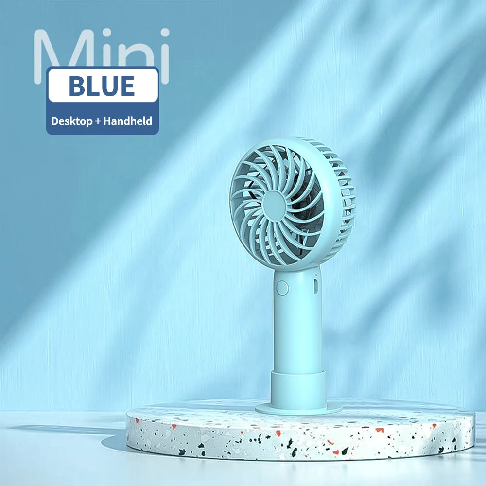1200mAh Mini Portable FansHandheld USB Rechargeable Quiet Handheld FanAir cooler Outdoor Travel Hand Fans ventilation Fan Good Girls Club