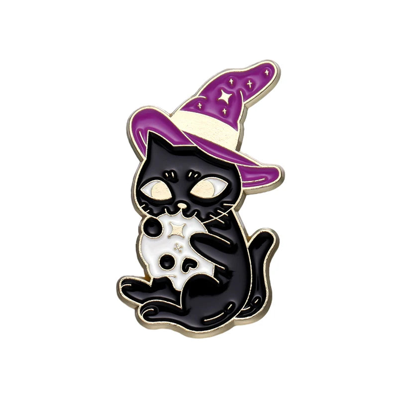 Witchy Black Cat Pins 1Pc Good Girls Club