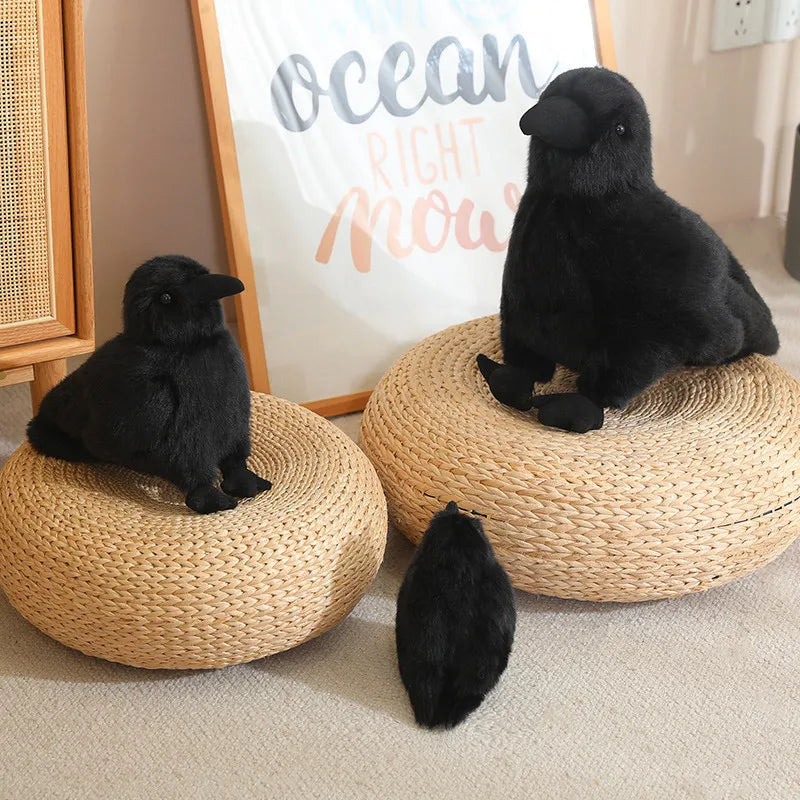 15-35cm Soft Black Raven Plush Toy Good Girls Club