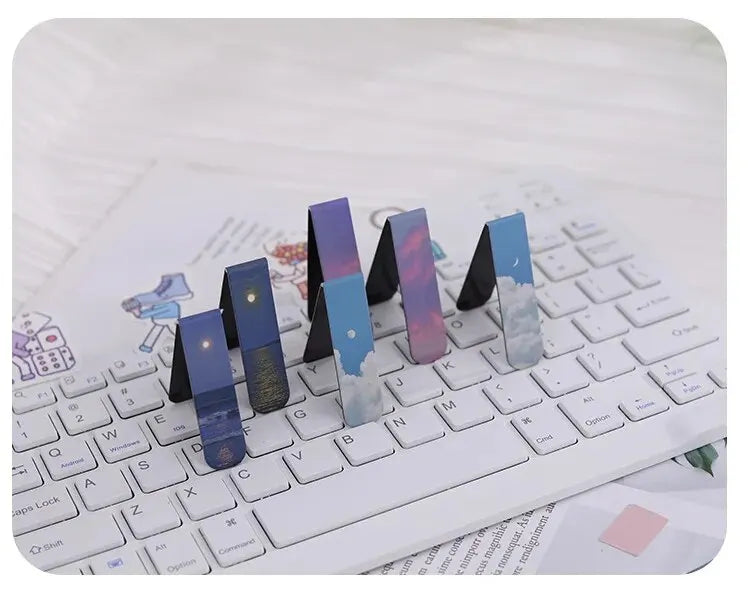 2pcs Forest Landscape Magnetic Bookmark For Pages Books Readers Good Girls Club