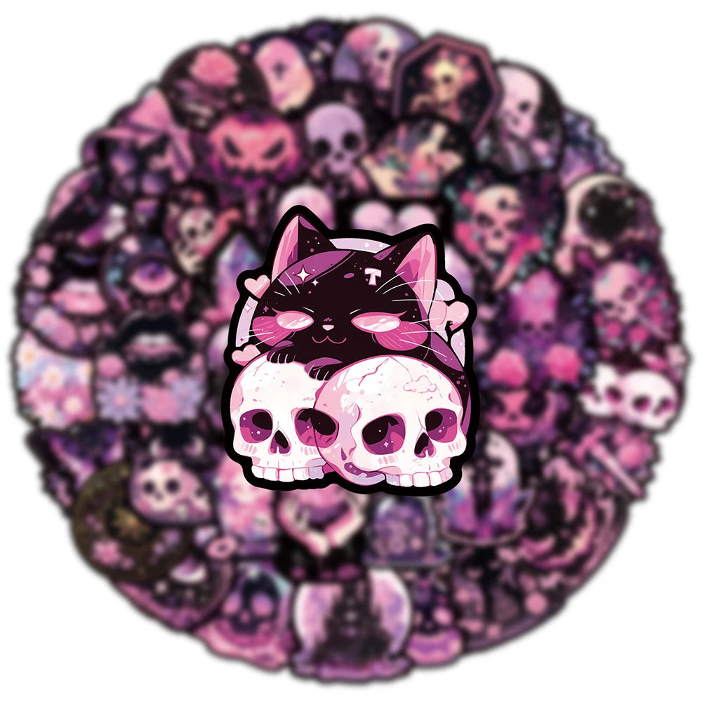 50pcs Gothic Horror Pink Stickers Good Girls Club