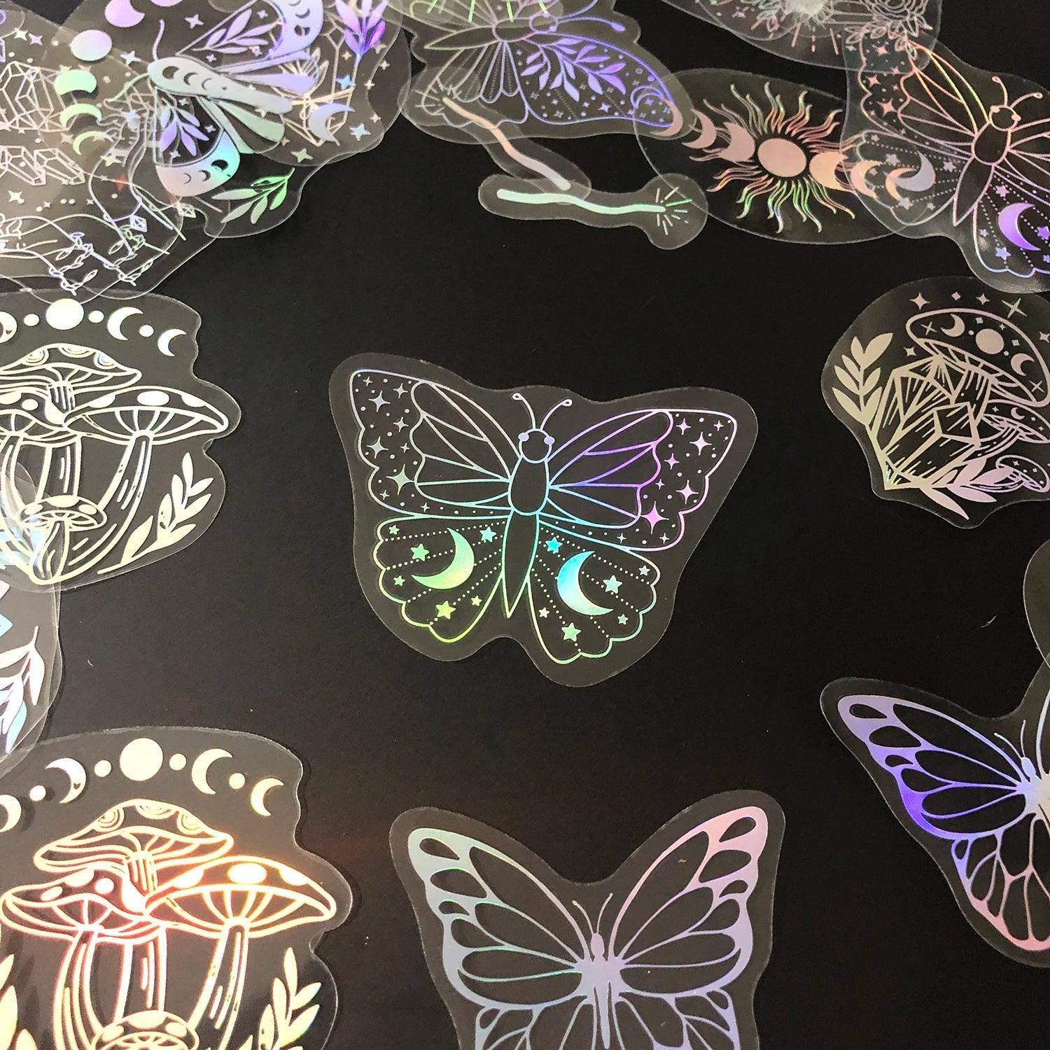 40pcs Holographic Glitter Moths and Butterflies Good Girls Club