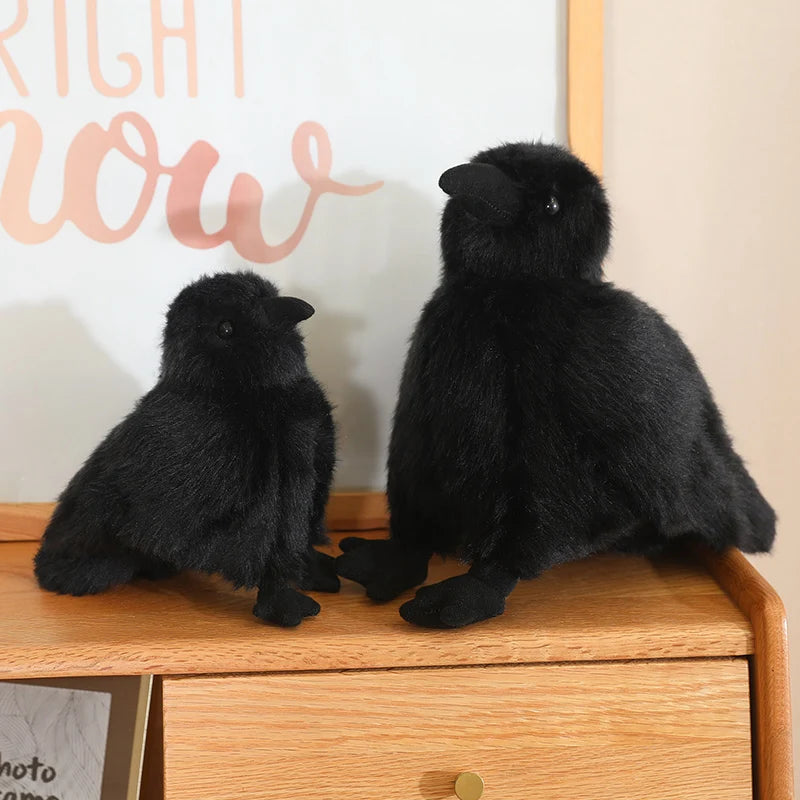 15-35cm Soft Black Raven Plush Toy Good Girls Club