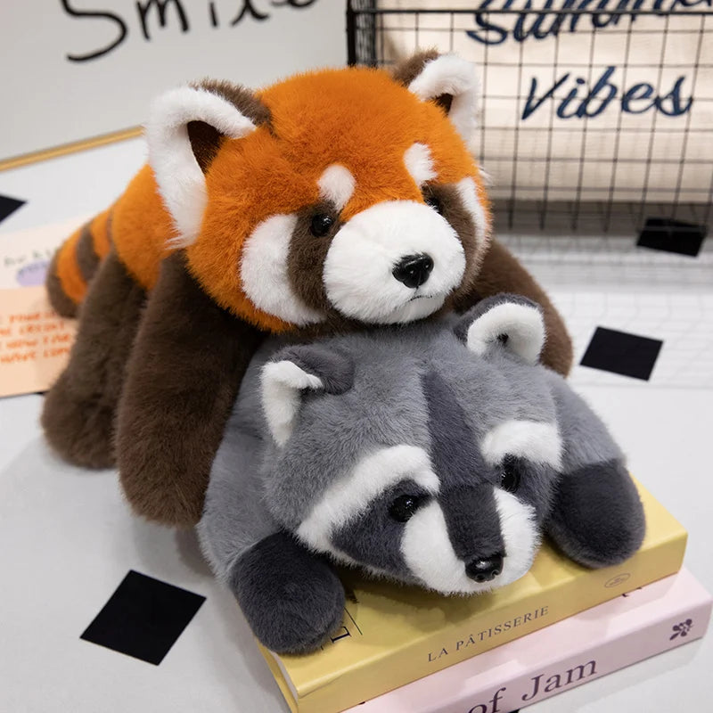 Sleeping/Lying Raccoon and Red Panda Plush Toys Good Girls Club