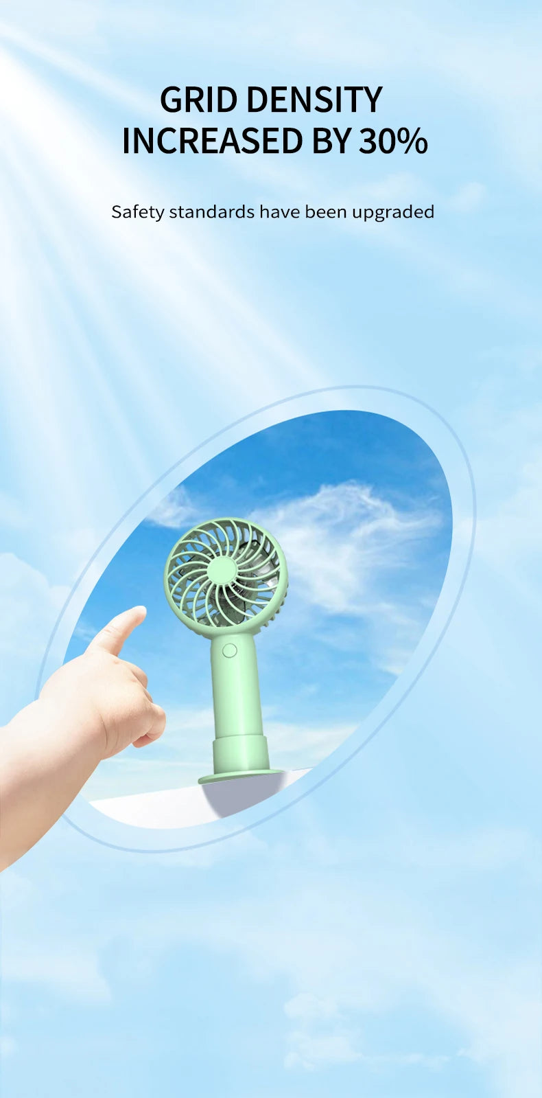 1200mAh Mini Portable FansHandheld USB Rechargeable Quiet Handheld FanAir cooler Outdoor Travel Hand Fans ventilation Fan Good Girls Club
