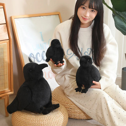 15-35cm Soft Black Raven Plush Toy Good Girls Club