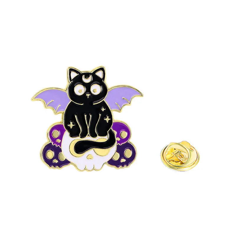 Witchy Black Cat Pins 1Pc Good Girls Club