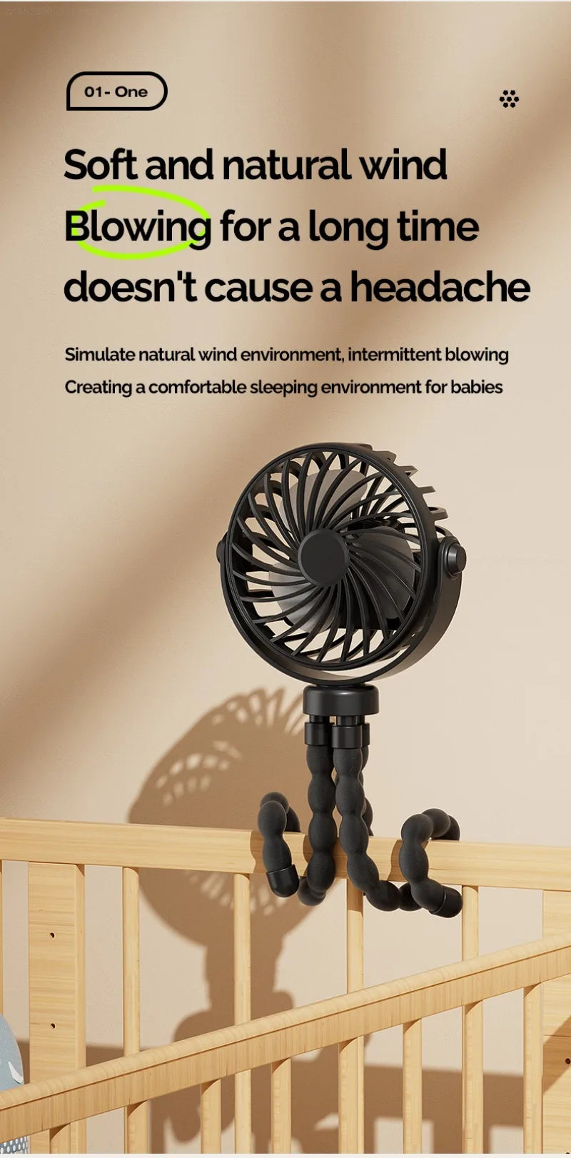 USB Rechargeable Portable Octopus Mini Fan, 3 Speed Handheld Cooling Fan With Hanger, For Stroller, Outdoor, Table, Necklace Good Girls Club