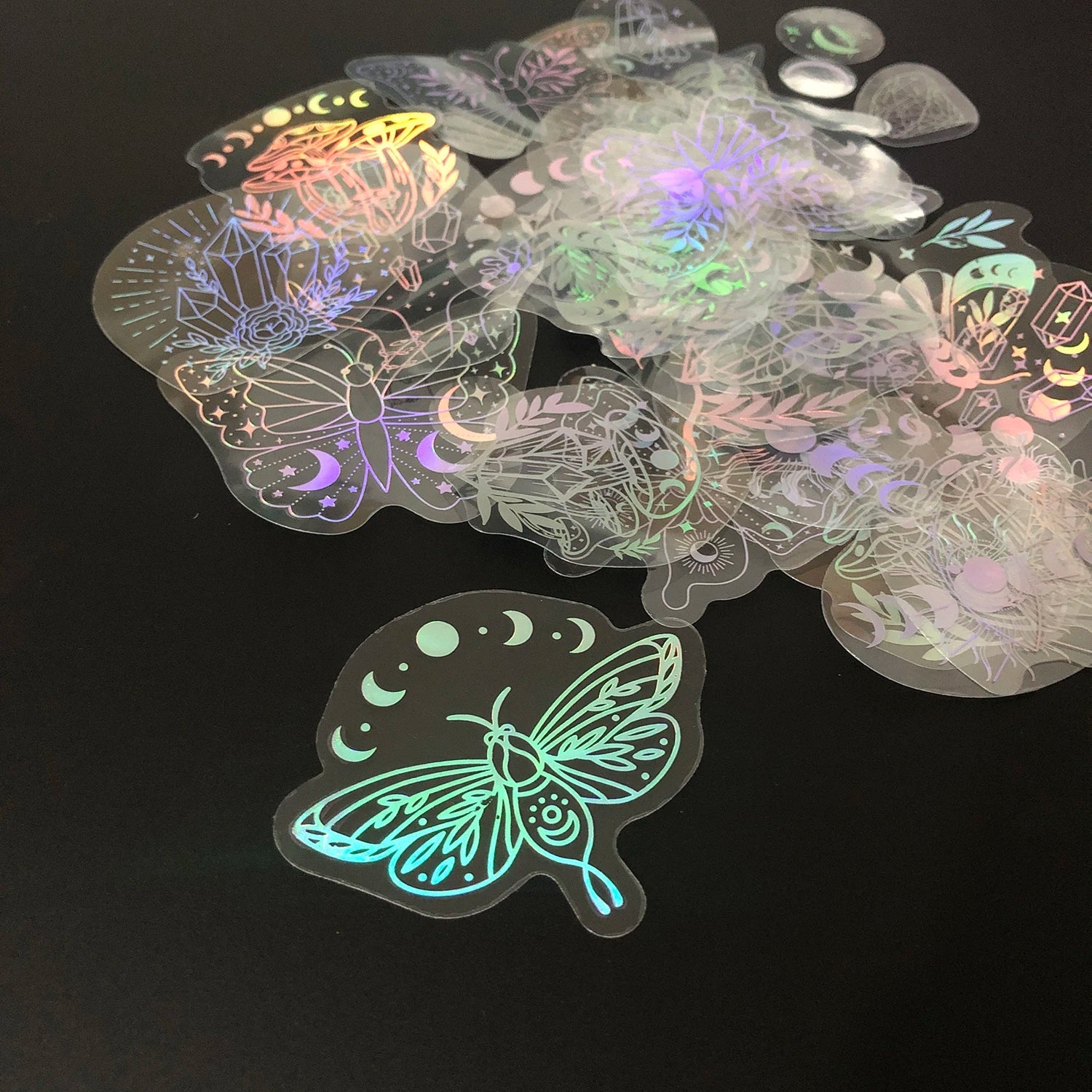 40pcs Holographic Glitter Moths and Butterflies Good Girls Club