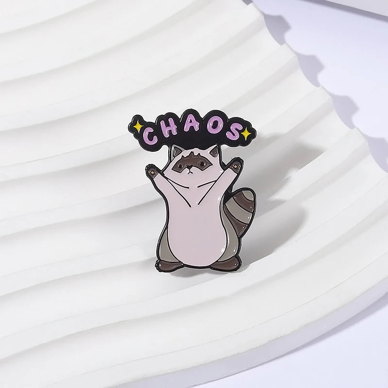 Chaos Raccoon Pin 1pcs Good Girls Club