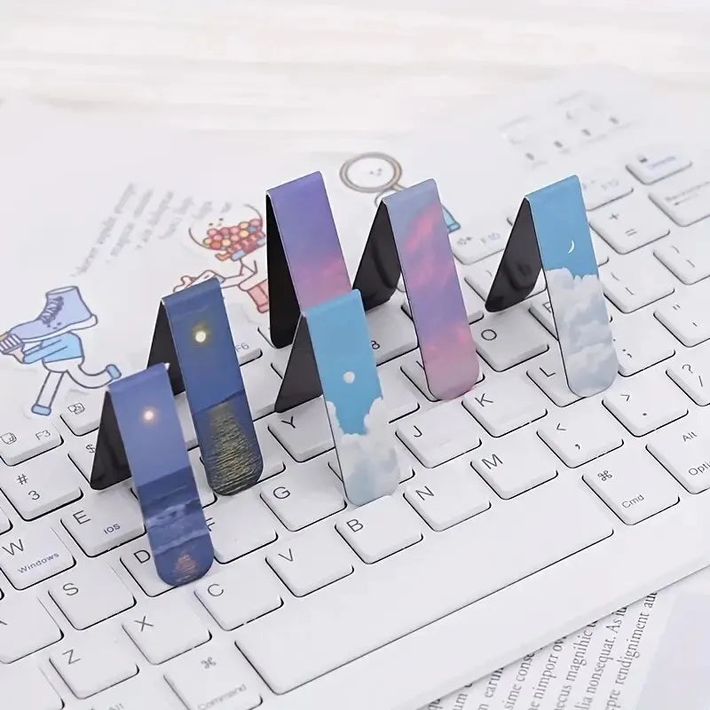 2pcs Forest Landscape Magnetic Bookmark For Pages Books Readers Good Girls Club