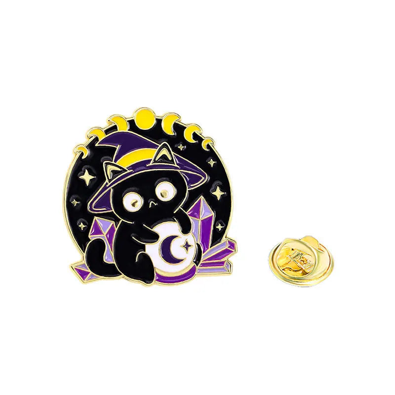 Witchy Black Cat Pins 1Pc Good Girls Club