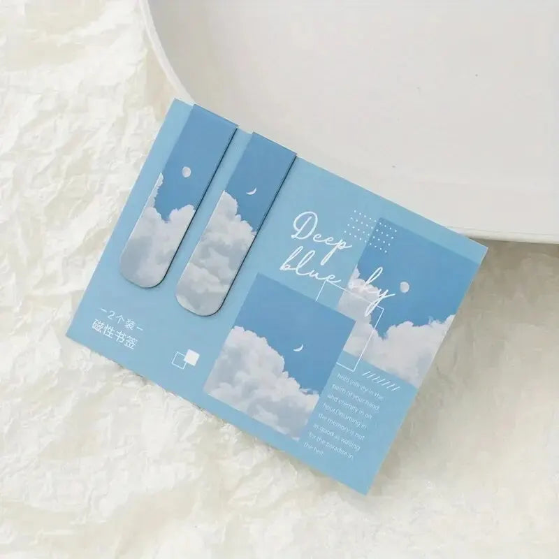 2pcs Forest Landscape Magnetic Bookmark For Pages Books Readers Good Girls Club