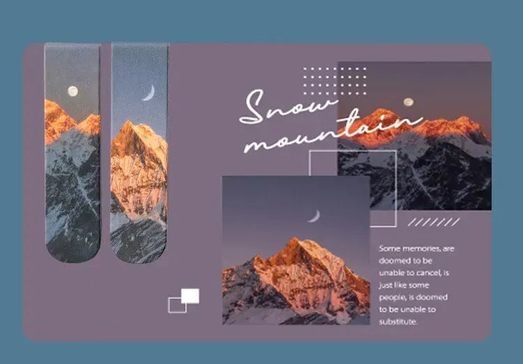2pcs Forest Landscape Magnetic Bookmark For Pages Books Readers Good Girls Club