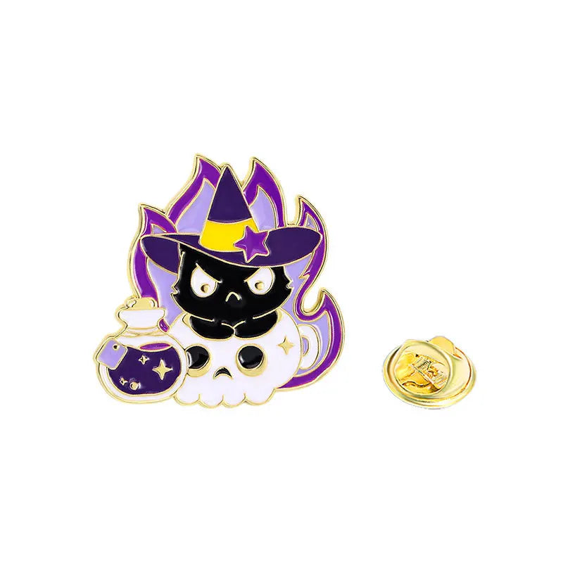 Witchy Black Cat Pins 1Pc Good Girls Club