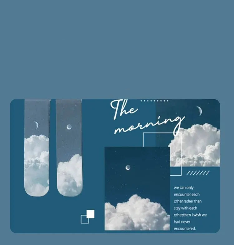 2pcs Forest Landscape Magnetic Bookmark For Pages Books Readers Good Girls Club