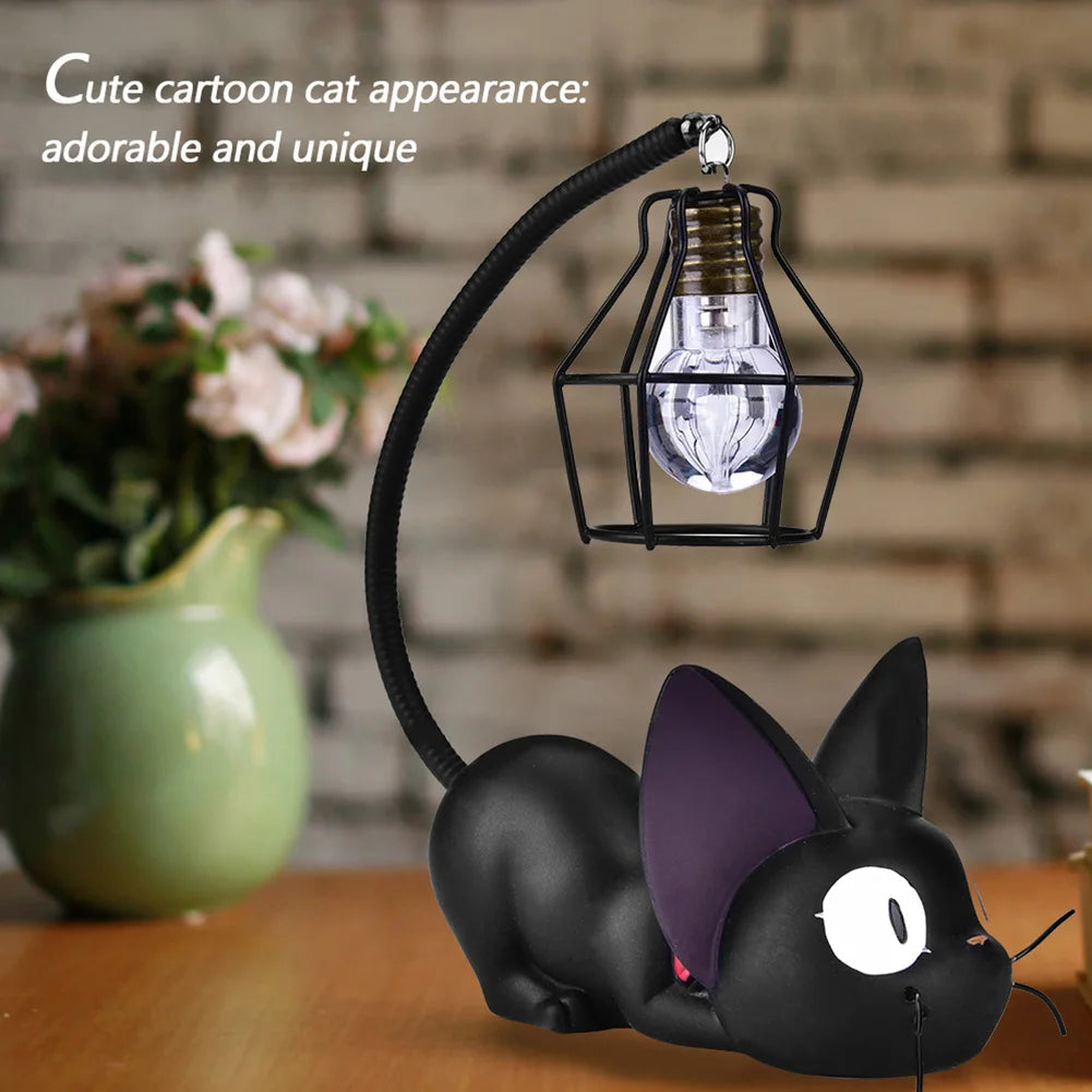 Cute Black Cat Lamp - JiJi Resin Cat  - Design lamp Creative Night Light Table Bedside Good Girls Club