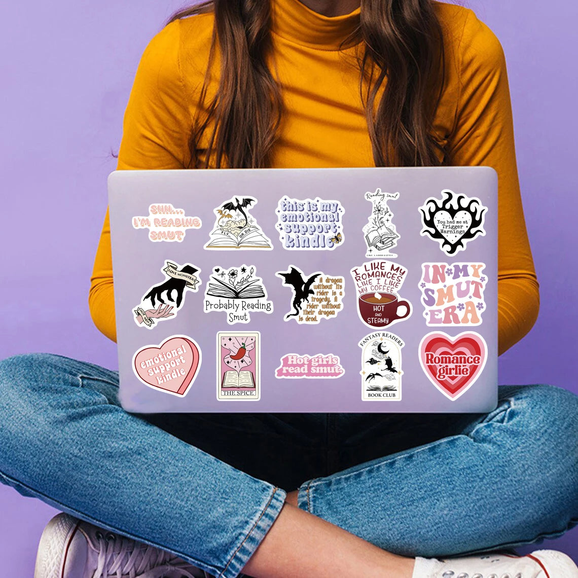 52pcs Bookish Smutty Reading Stickers Good Girls Club