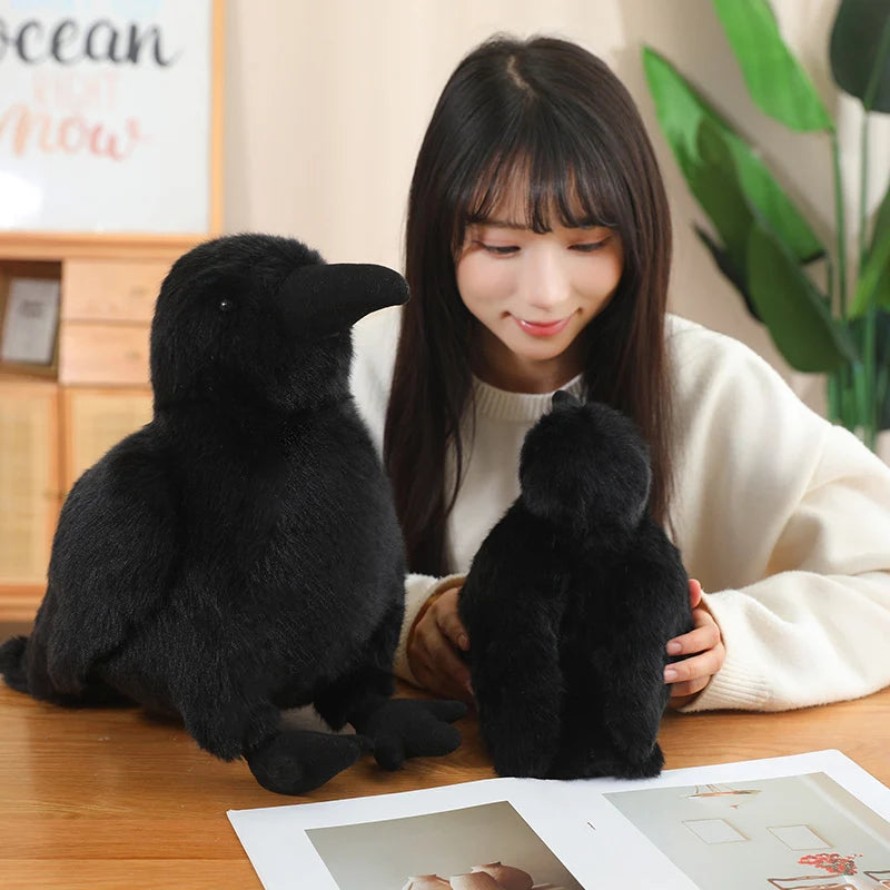 15-35cm Soft Black Raven Plush Toy Good Girls Club