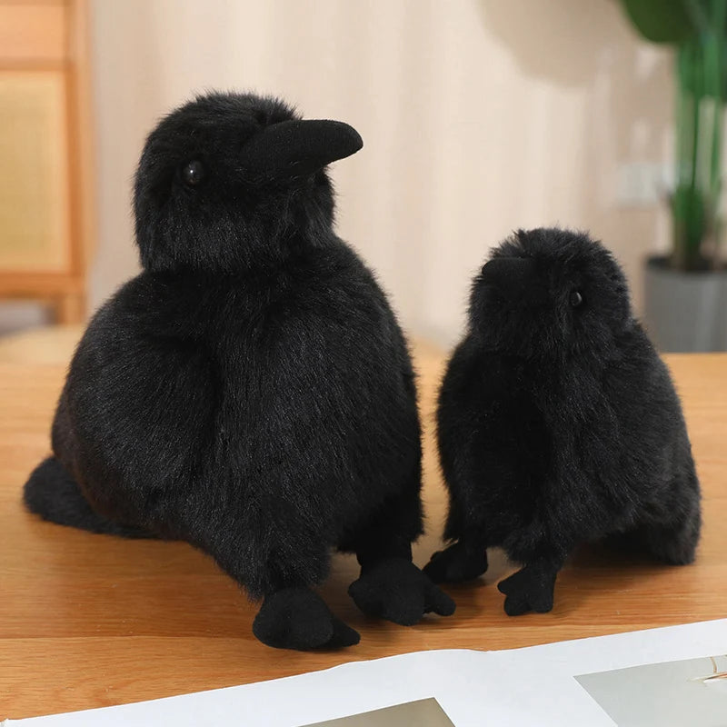15-35cm Soft Black Raven Plush Toy Good Girls Club