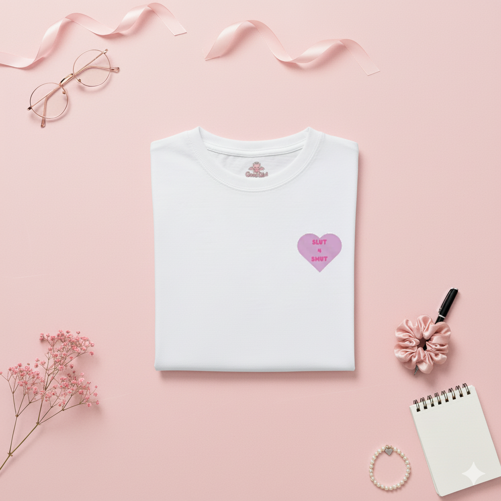 Slut for Smut T-Shirt - Bookish & Funny - Durable Cotton Tee from GoodGirlsByBecky